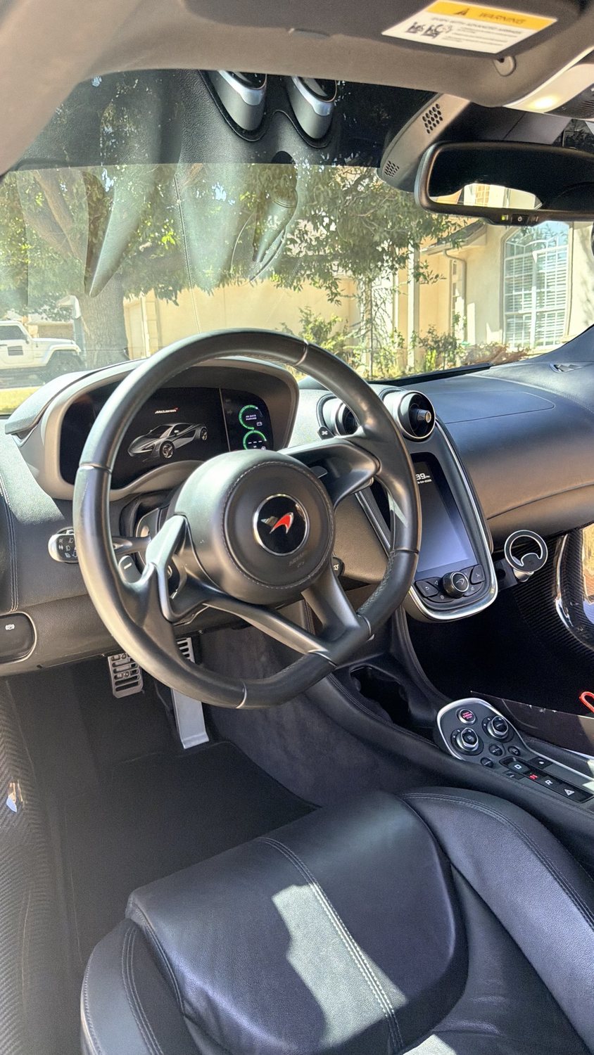 McLaren interior, cleaned and dressed