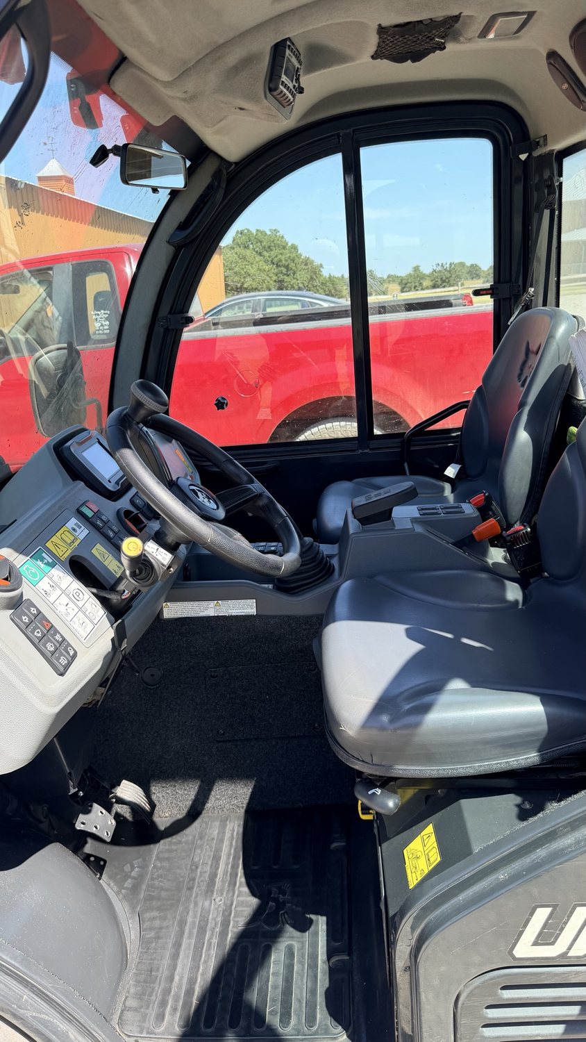 Equipment cab interior after a deep clean